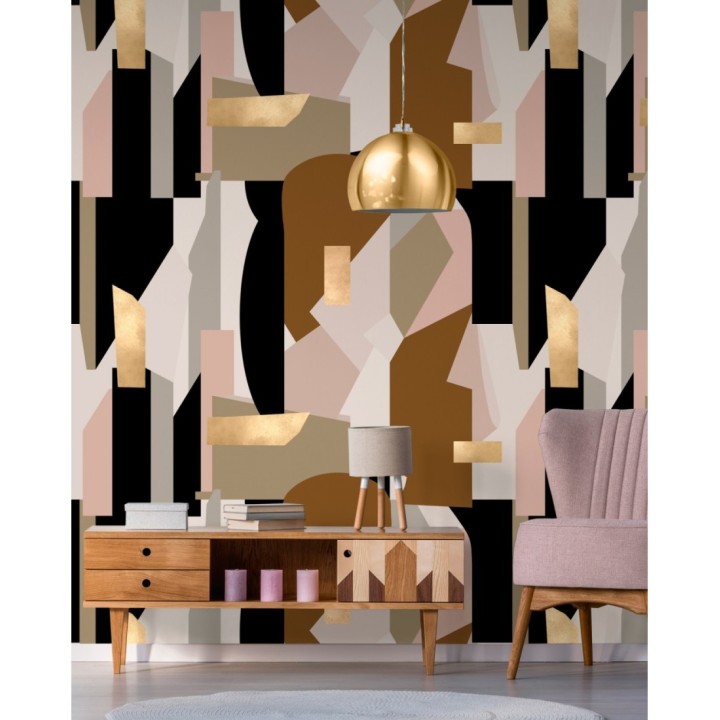 Papel pintado abstracto estilo art decó - Muler 128097