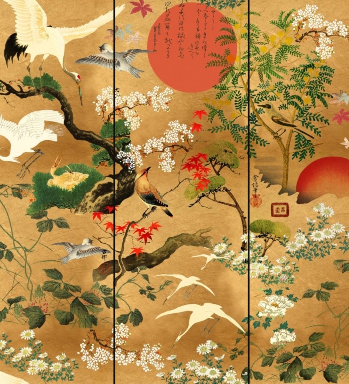 Papel pintado jardín oriental - Hiroko 128107