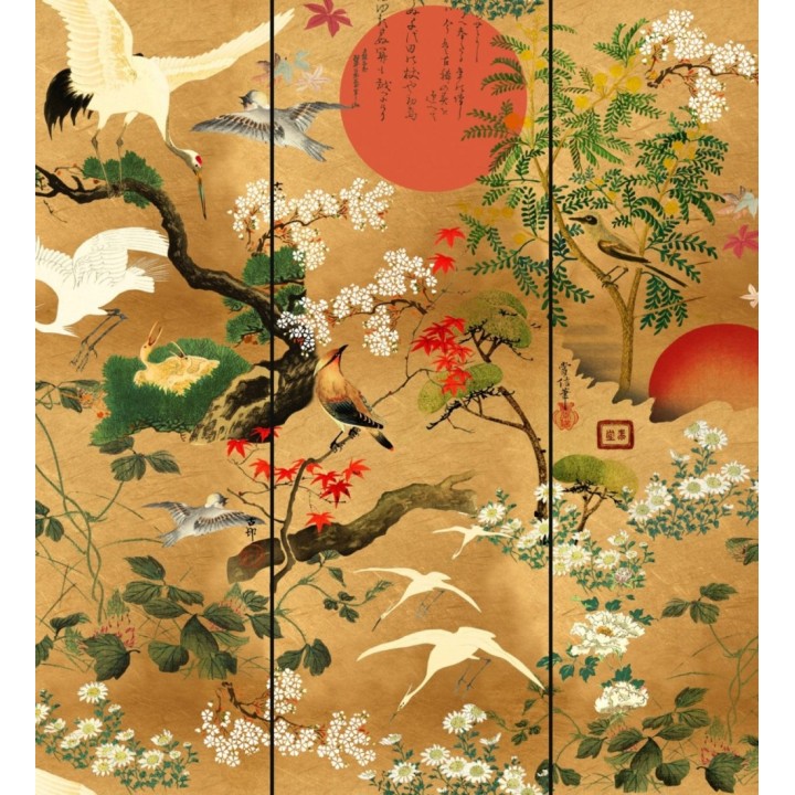 Papel pintado jardín oriental - Hiroko 128107