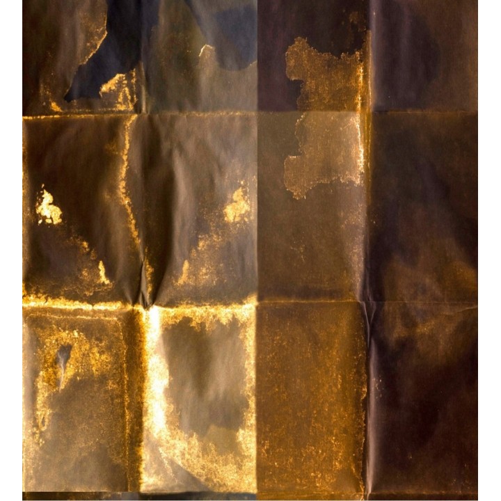 Papel pintado imitación pliego de papel arrugado dorado - Neo Texture 128111