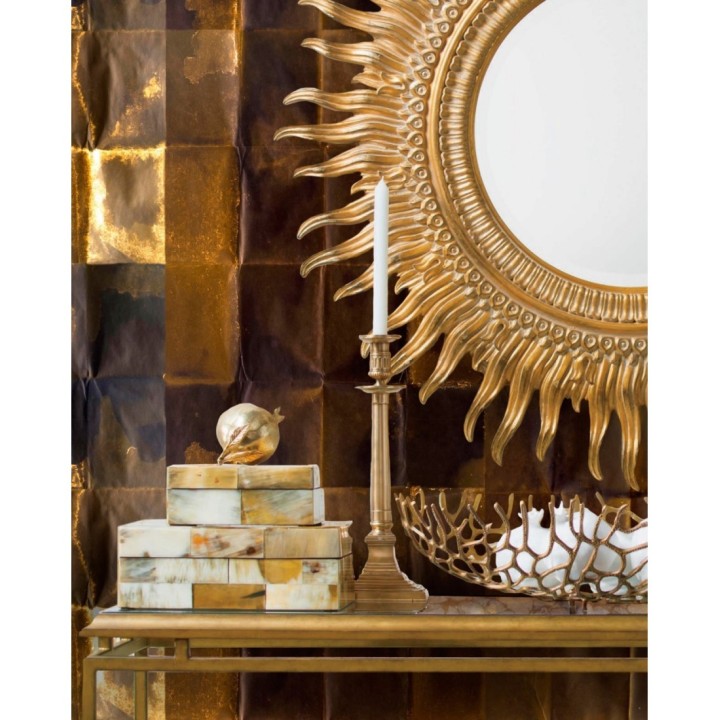 Papel pintado imitación pliego de papel arrugado dorado - Neo Texture 128111