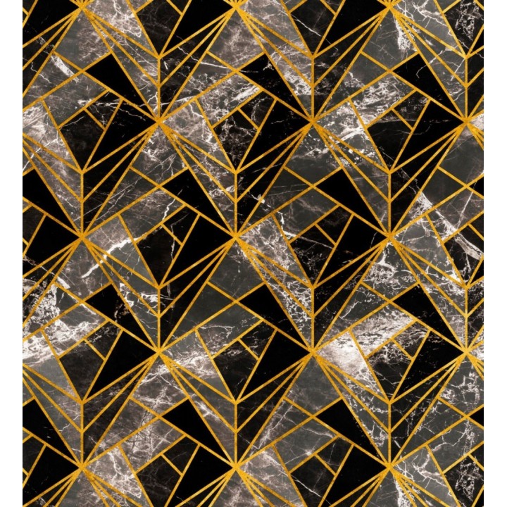 Papel pintado geométrico fondo negro estilo art decó - Wired Luxury 128114