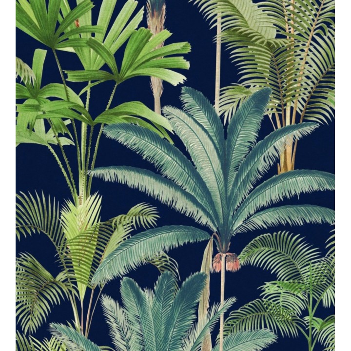 Papel pintado palmeras verdes fondo oscuro - Special Jungle 128126