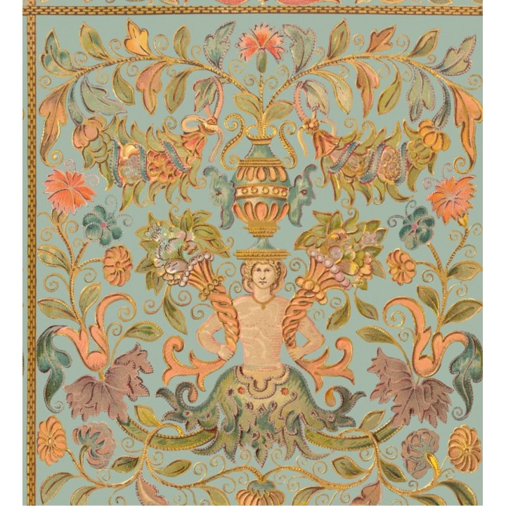 Papel pintado ornamental floral estilo clásico - Giardino di Bisanzio 128135