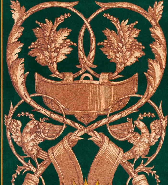 Papel pintado escudo heráldico fondo oscuro - Firenze 128136