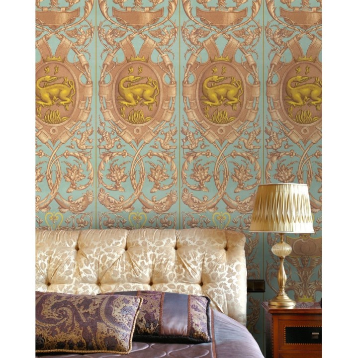 Papel pintado escudo heráldico fondo claro - Firenze 128137