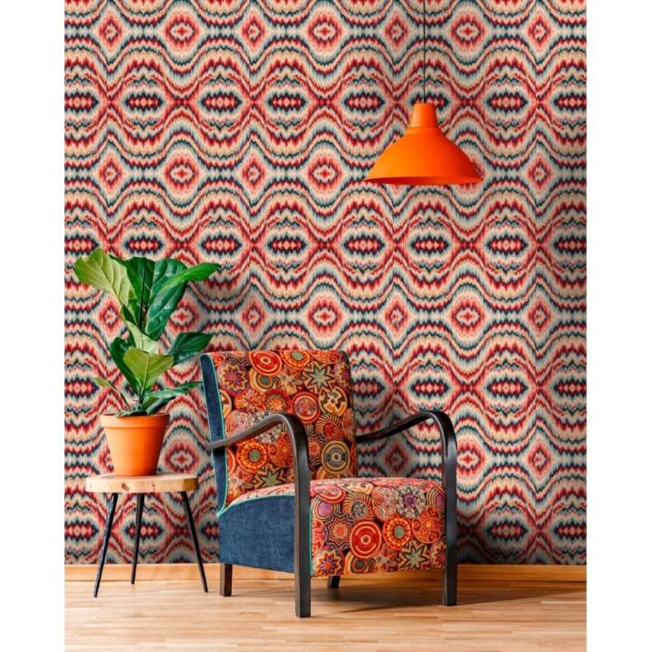 Papel pintado ondas abstractas multicolor - Beatles Sound 128147