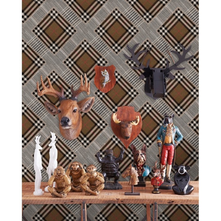 Papel pintado cuadros escoceses estilo burberry - MacLeod Fabrik 128154