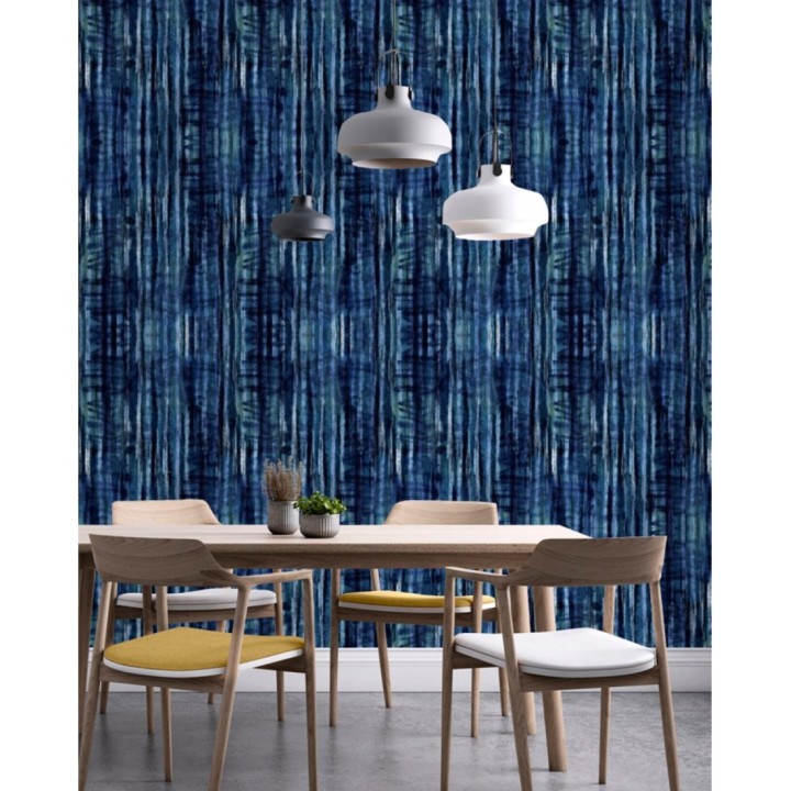 Papel pintado rayas difuminadas abstractas tonos azules - Matrix Fail 128157