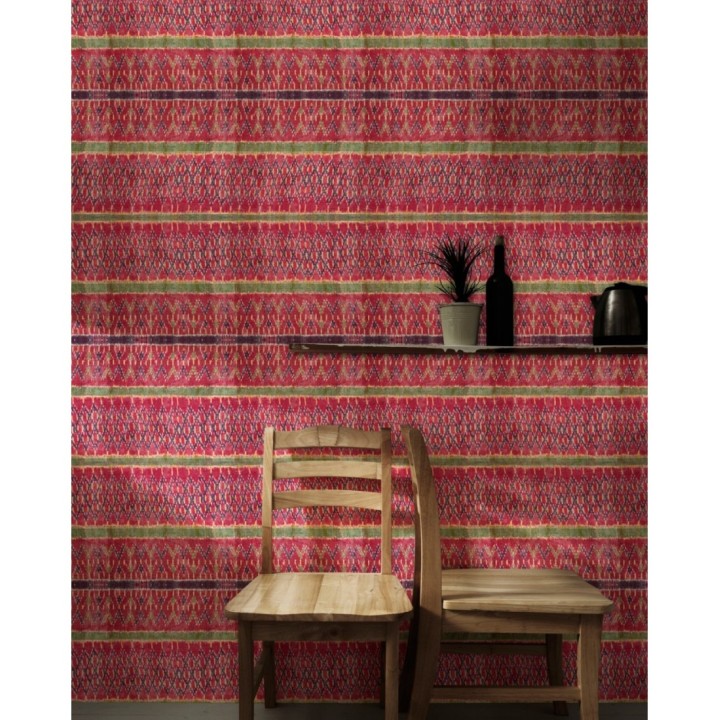 Papel pintado imitación tapiz alegre tonos vivos - Shiva 128162