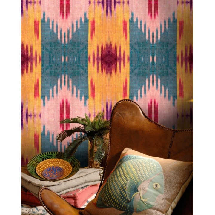 Papel pintado tapiz geométrico estilo boho - Ginny 128164