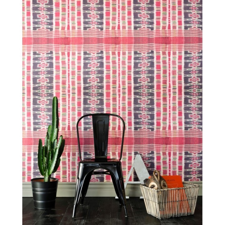 Papel pintado imitación alfombra estilo boho - Sayo 128165