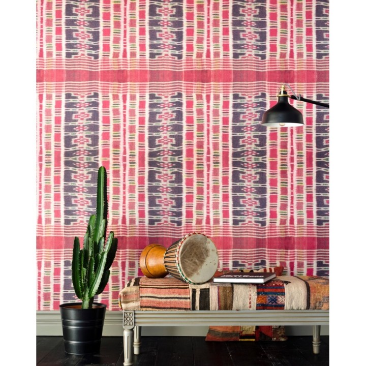 Papel pintado imitación alfombra estilo boho - Sayo 128165