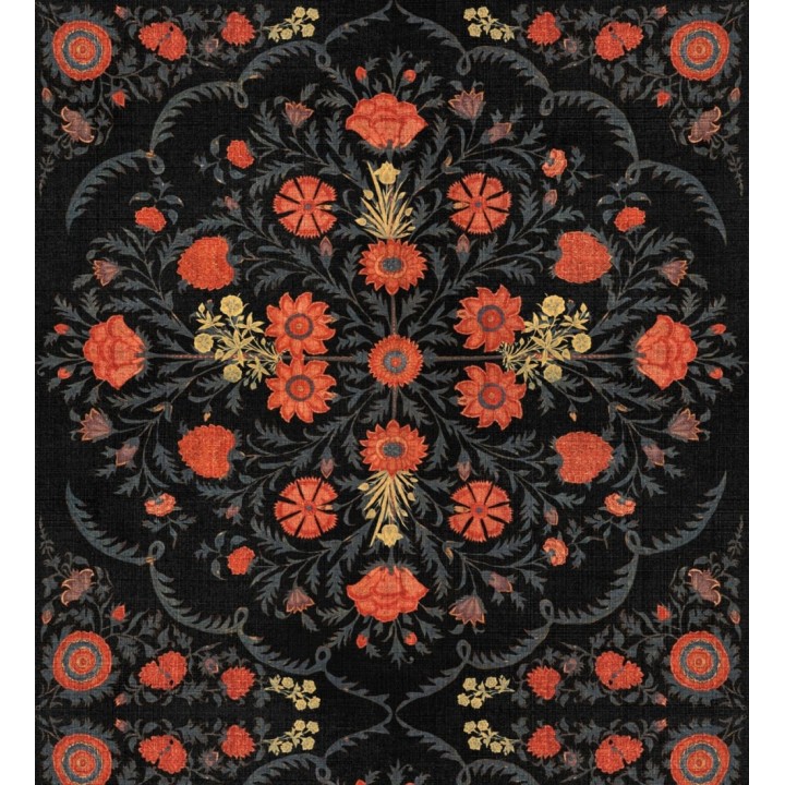 Papel pintado floral ornamental estilo oriental - Dafne Room 128171