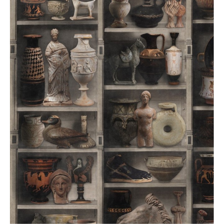 Papel pintado estantería de vasijas y estatuas romanas - Art History 128180