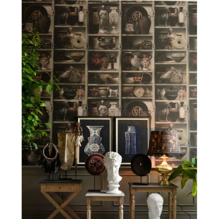 Papel pintado estantería de vasijas y estatuas romanas - Art History 128180