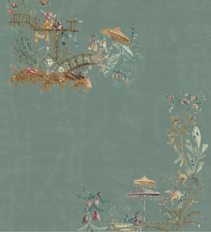 Papel pintado escena bucólica japonesa - Keyko Lunch 128190