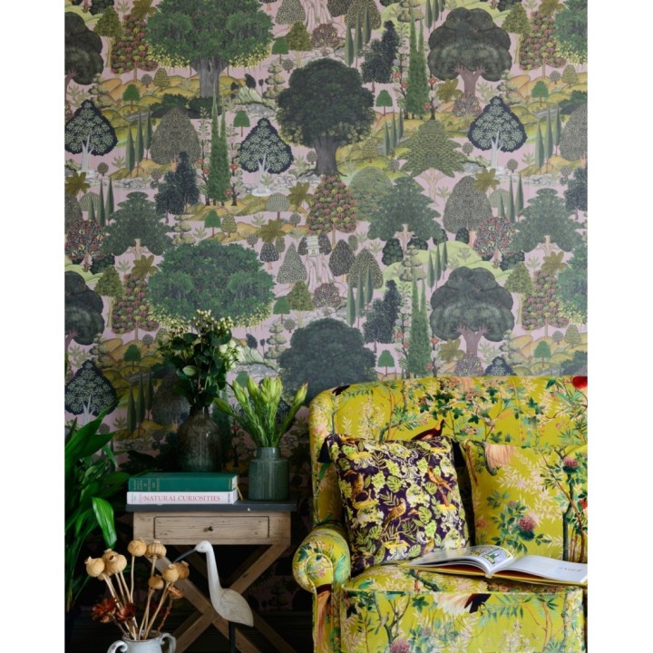 Papel pintado dibujo de bosque moderno - Helga Forest 128192