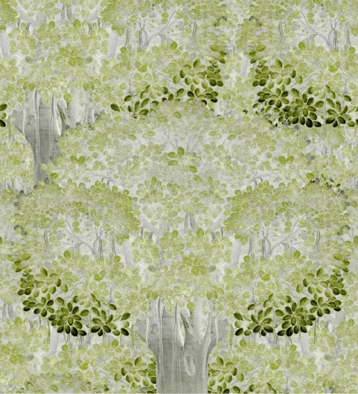 Papel pintado bosque cerrado dibujado con acuarelas - Great Forest 128193