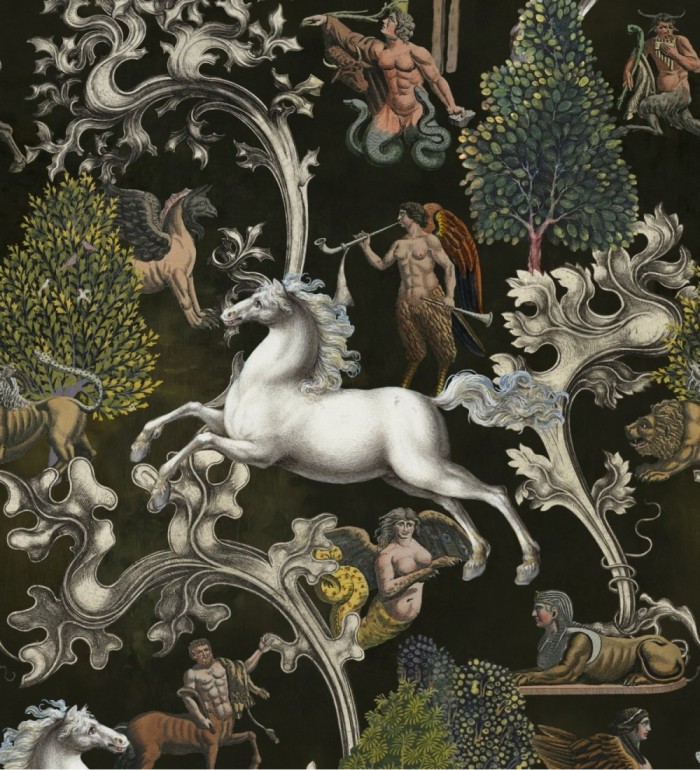 Papel pintado caballo mitológico estilo clásico - Pegasus Garden 128198