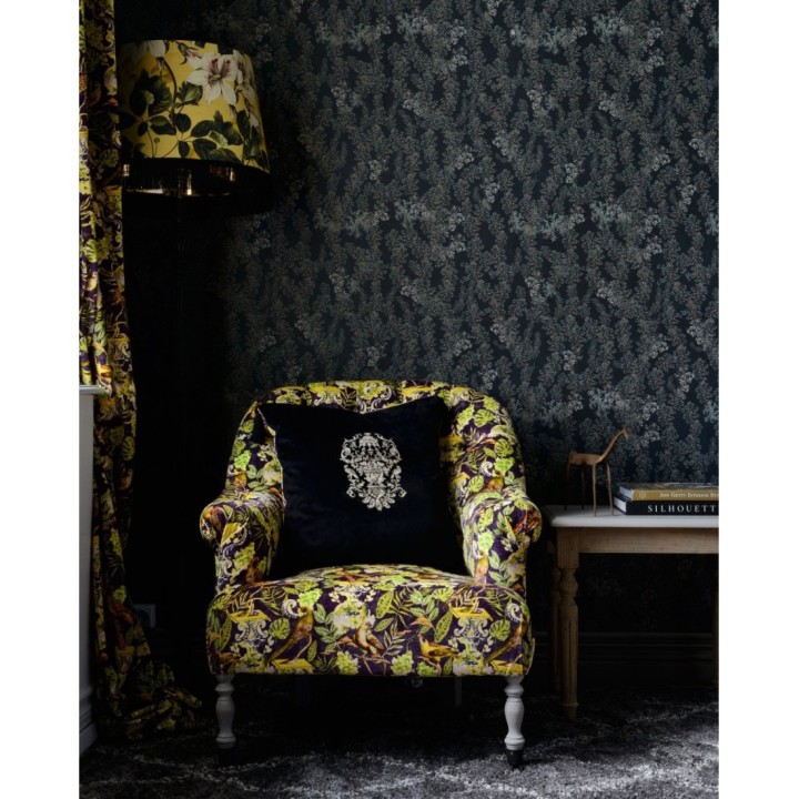 Papel pintado ramilletes de hojas pequeñas tonos claros - Leah Blossom 128203