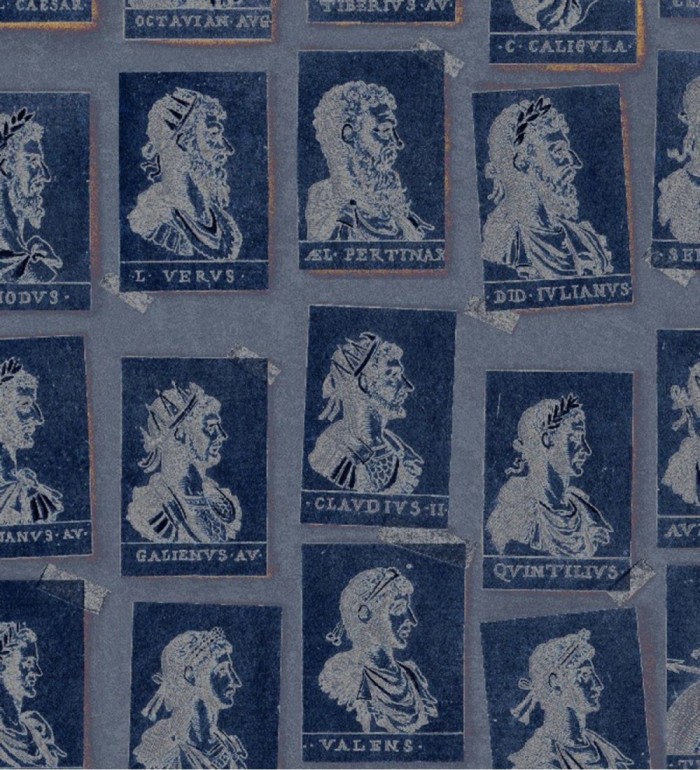 Papel pintado sellos de emperadores romanos tonos azules - Emperor Legacy 128206