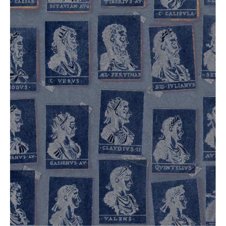 Papel pintado sellos de emperadores romanos tonos azules - Emperor Legacy 128206