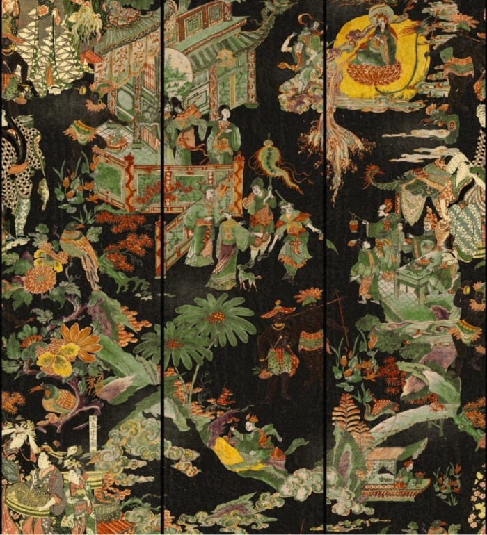 Papel pintado samurais y jardín japonés - Samurai Hall 128214