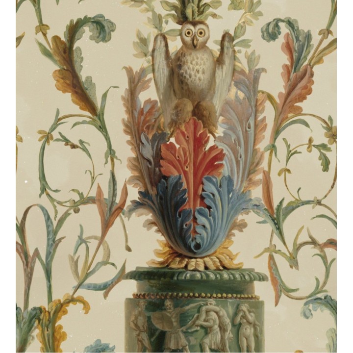 Papel pintado ornamentación clásica fondo claro - Desdémona 128216