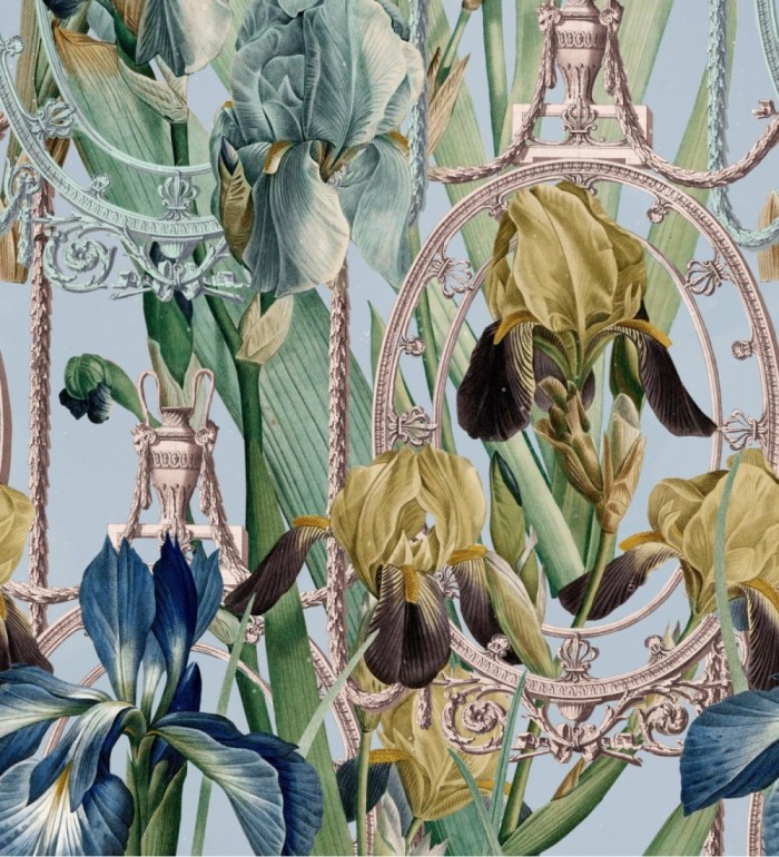 Papel pintado jardín ornamental fondo claro - Veria Garden 128220