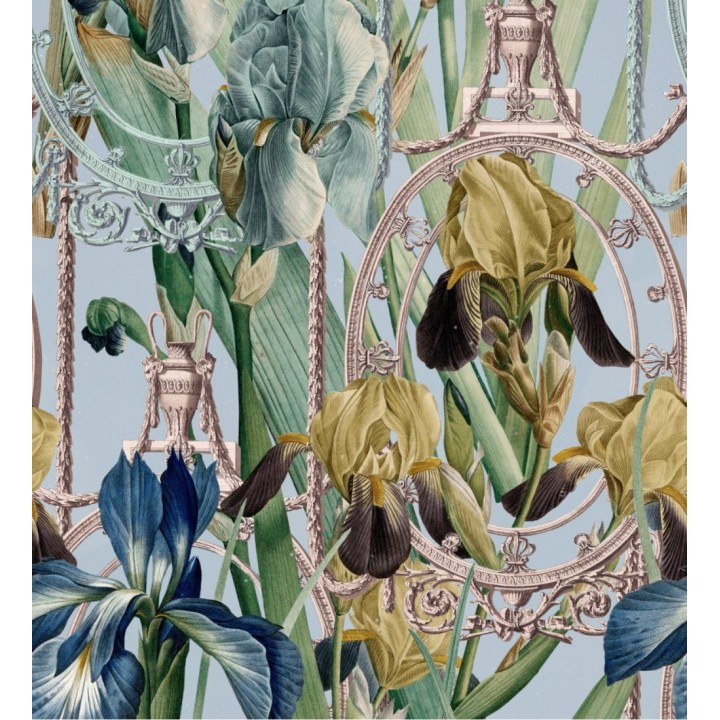 Papel pintado jardín ornamental fondo claro - Veria Garden 128220