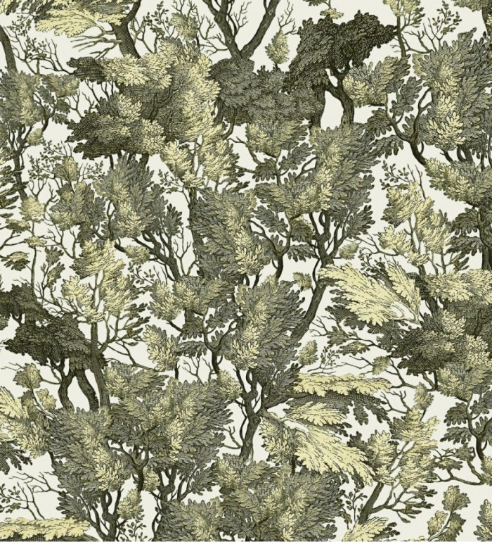 Papel pintado bosque de árboles pequeños tonos apagados - Arges Forest 128224