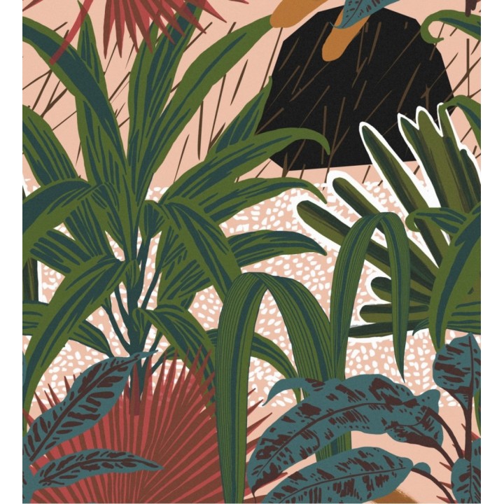 Papel pintado hojas tropicales verdes - Moana Jungle 128238