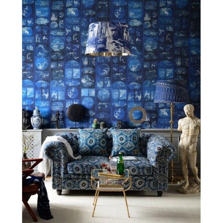 Papel pintado ventanas del acuario tonos azules - Revealed Nature 128249