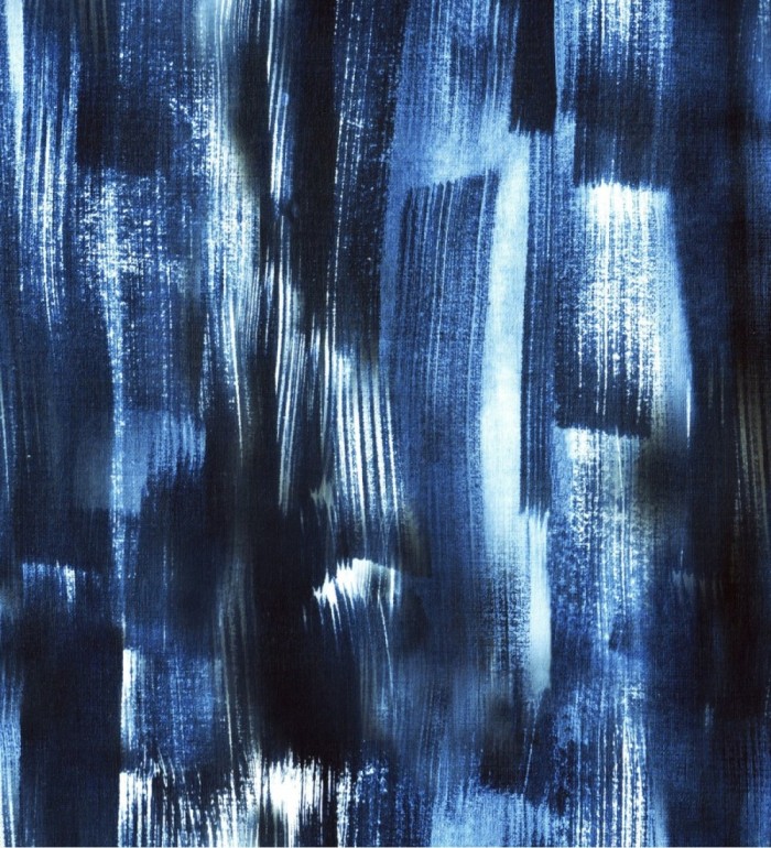 Papel pintado líneas abstractas con acuarela tonos azules - Zapada 128252