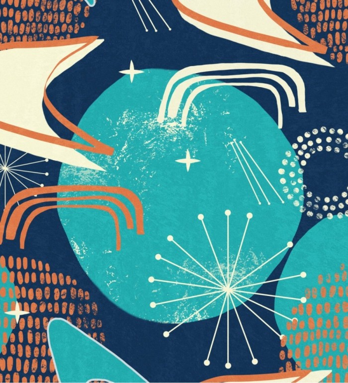 Papel pintado universo abstracto tonos azules - Lost In Rutine 128275