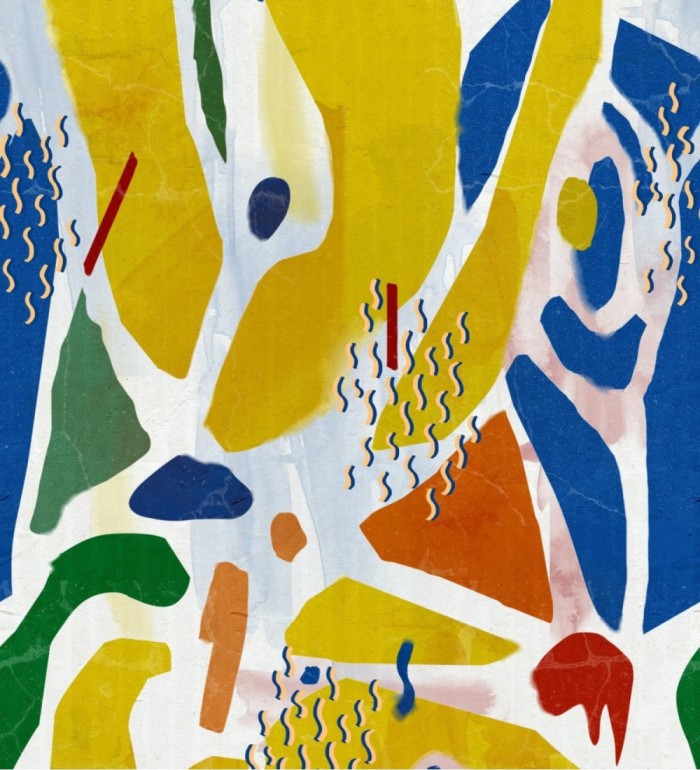 Papel pintado dibujo abstracto tonos llamativos estilo pop - Abstract Pop 128277