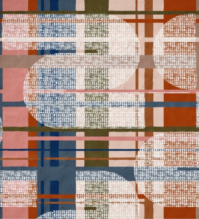 Papel pintado cuadros y ondas de colores - Modern Douglas 128278