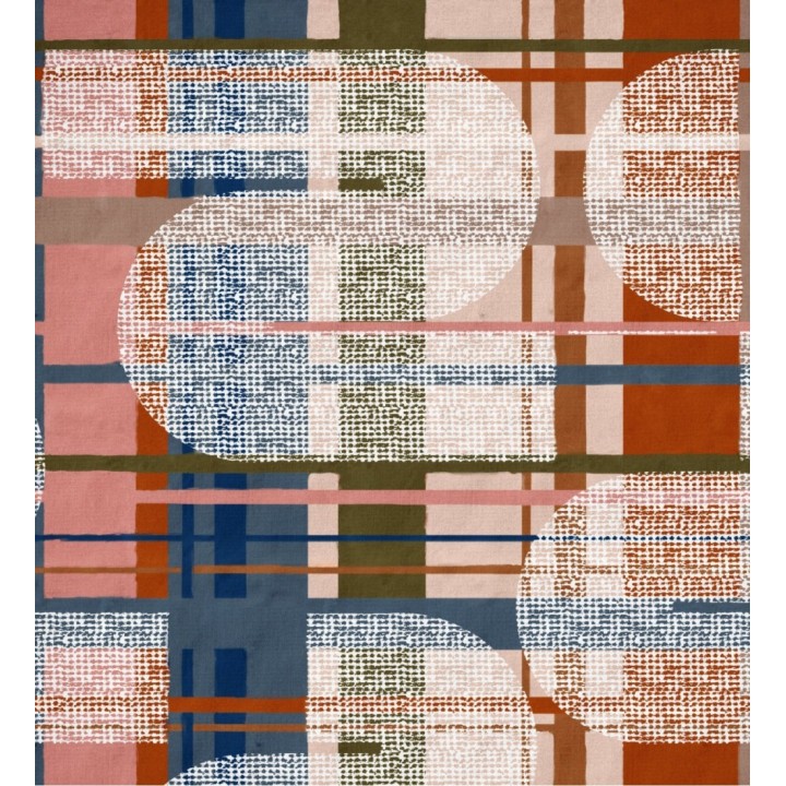 Papel pintado cuadros y ondas de colores - Modern Douglas 128278