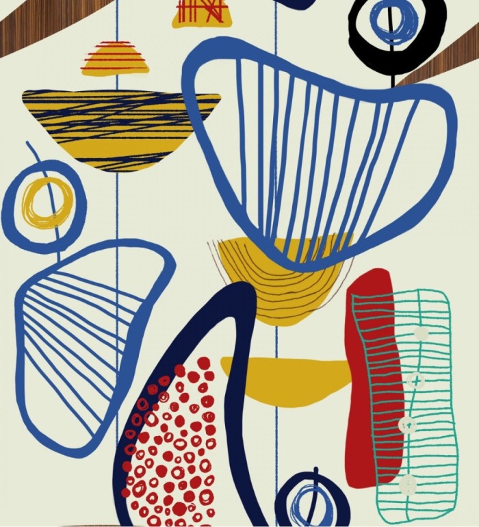 Papel pintado dibujo geométrico estilo artístico - Miro Dream 128281