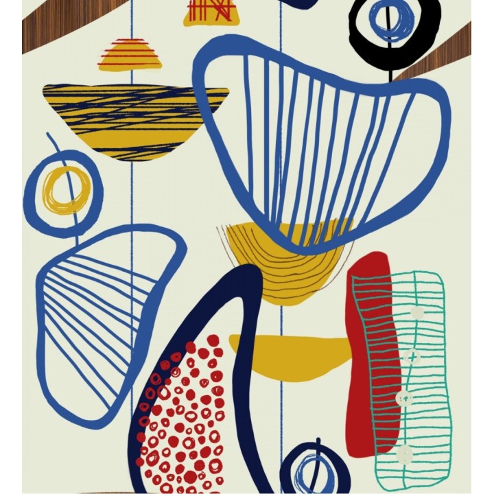 Papel pintado dibujo geométrico estilo artístico - Miro Dream 128281