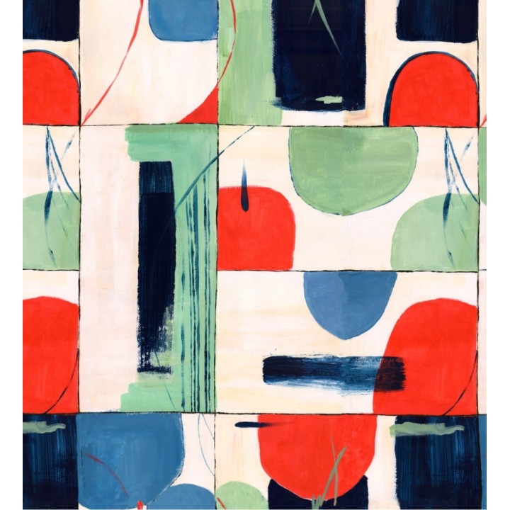 Papel pintado manzanas pintadas con acuarela - Mondrian Apples 128282