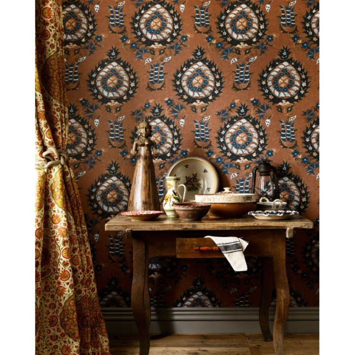 Papel pintado volutas en forma de almendra - Almond Palace 128285