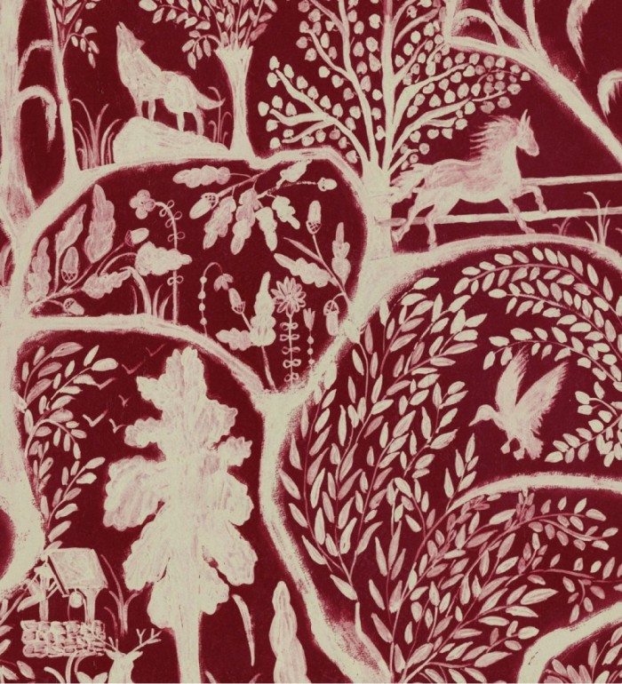 Papel pintado escenas del campo granate - Eryx 128287