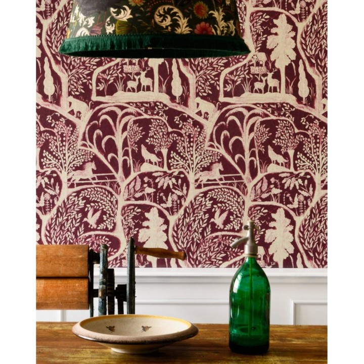 Papel pintado escenas del campo granate - Eryx 128287