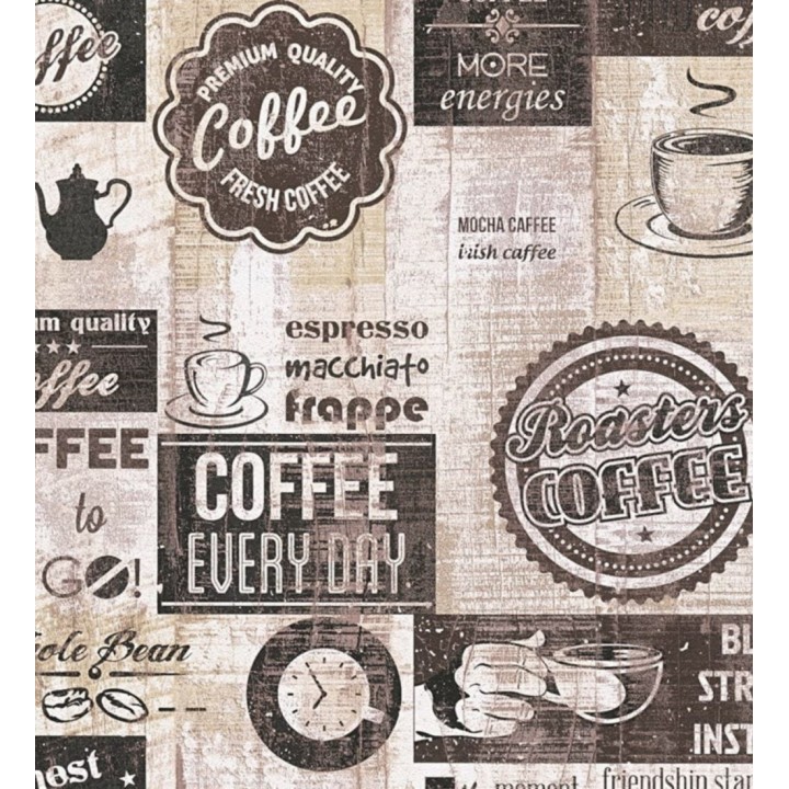 Papel pintado marcas y tipos de café de estilo vintage - Roasters Coffee 128295