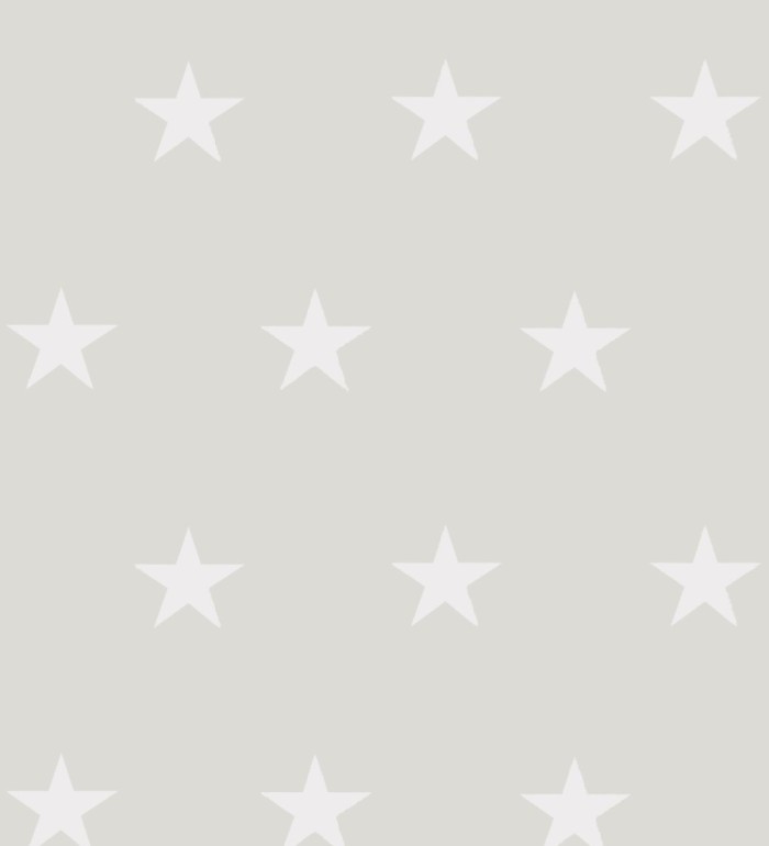 Papel pintado infantil de estrellas color blanco nácar  fondo gris mate - Keira Stars 128297