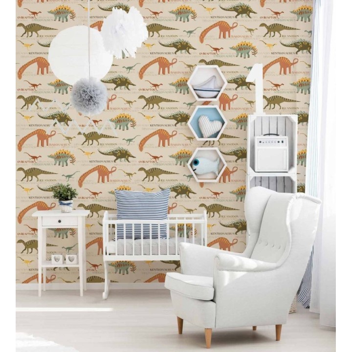 Papel pintado infantil de dinosaurios - Andrik Dinosaurs 128301