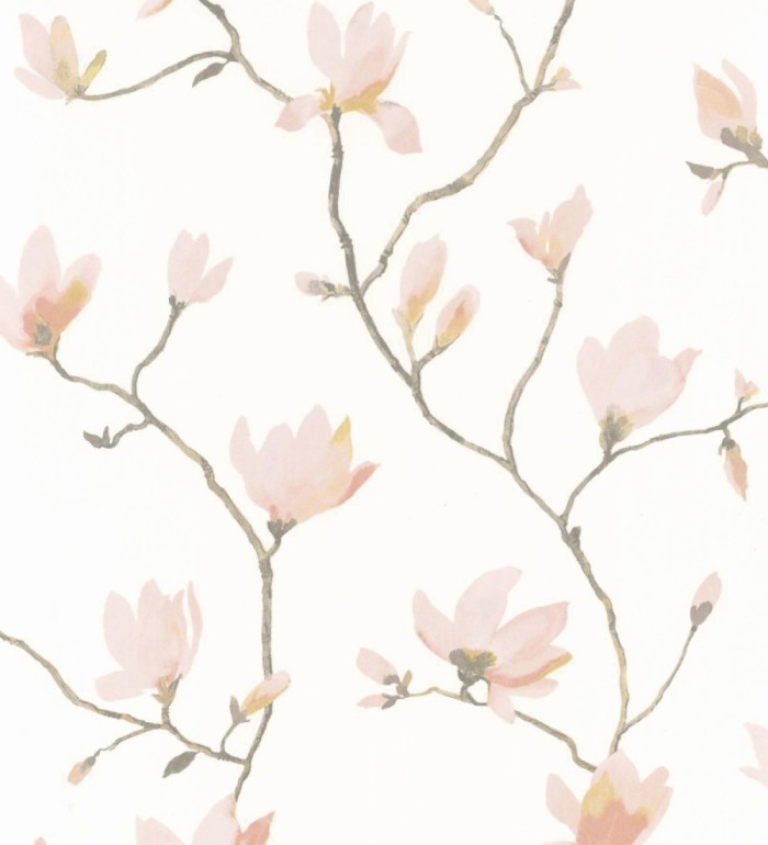 Papel pintado flores de jazmines rosa estilo nórdico - Jasmine Flowers 128311