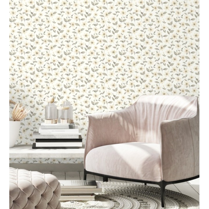Papel pintado de flores pequeñas estilo Liberty Country - Alicia Flowers 128321